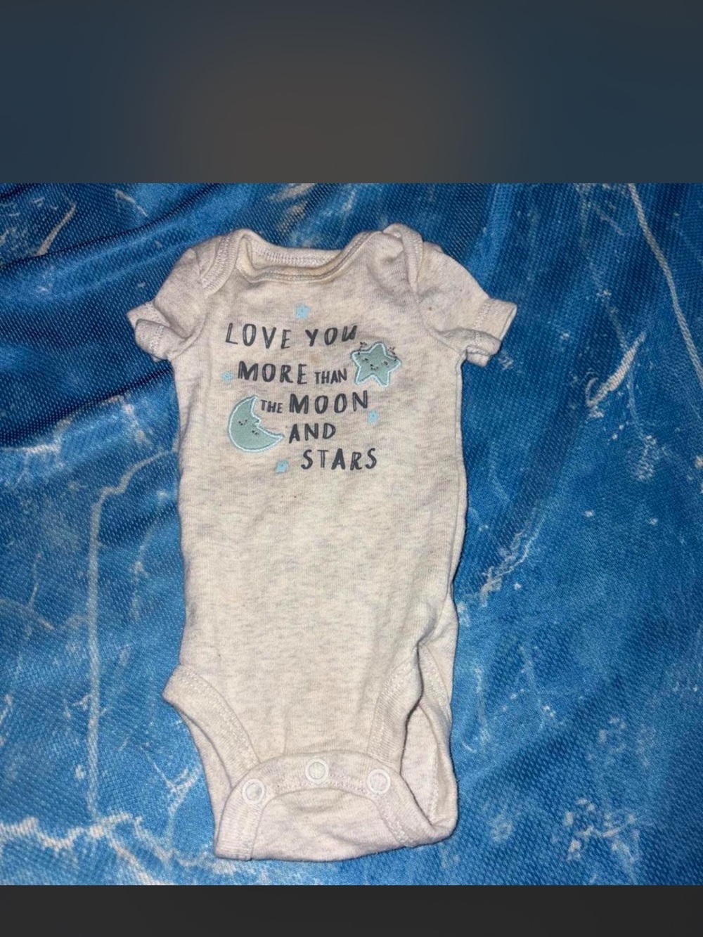 Neutral Gray 'Love You More Than the Moon and Stars' One-Piece